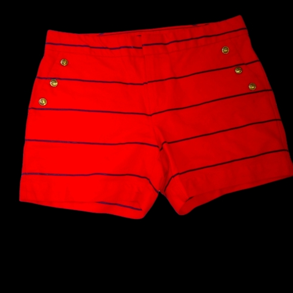 Tommy Hilfiger Pants - Tommy Hilfiger size 6 red demin  shorts with blues  stripes